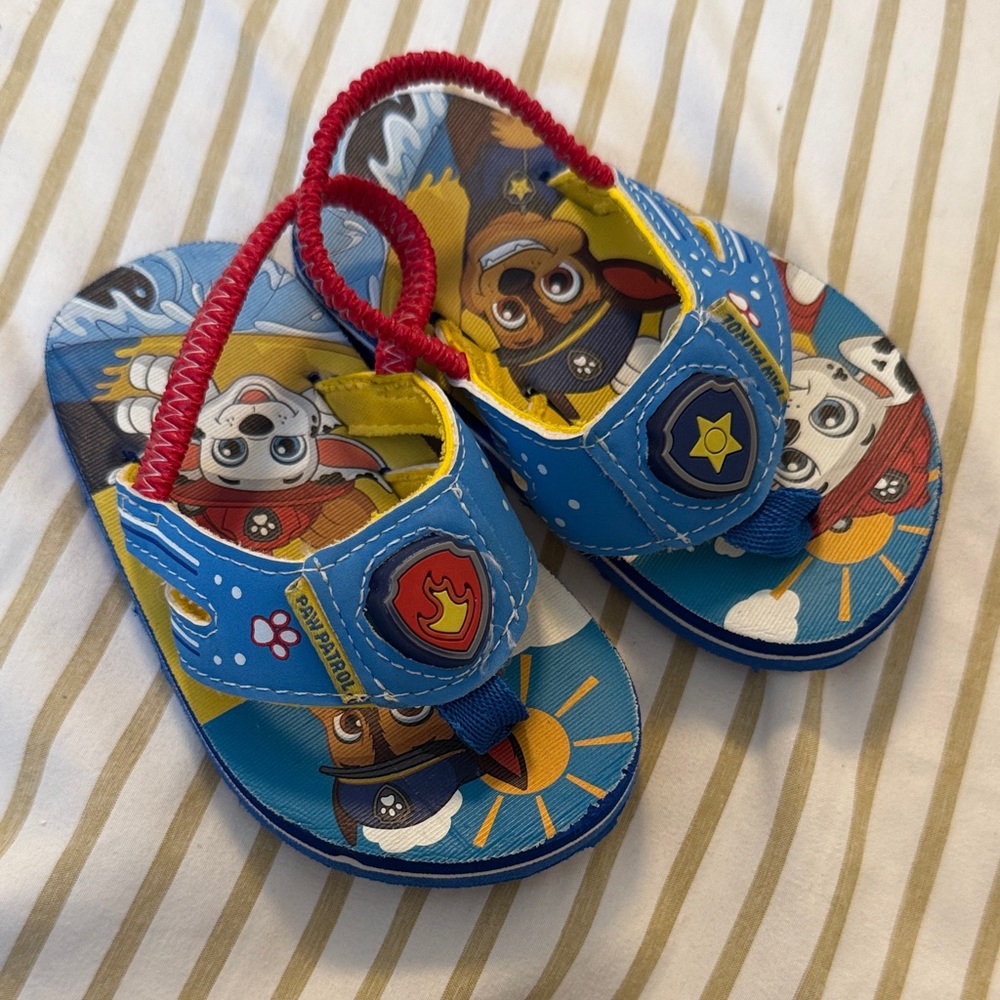 Paw Patrol Toddler Boys Flip-Flops Size 5-6